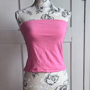 Derek Heart Bright Pink Strapless Tube Top